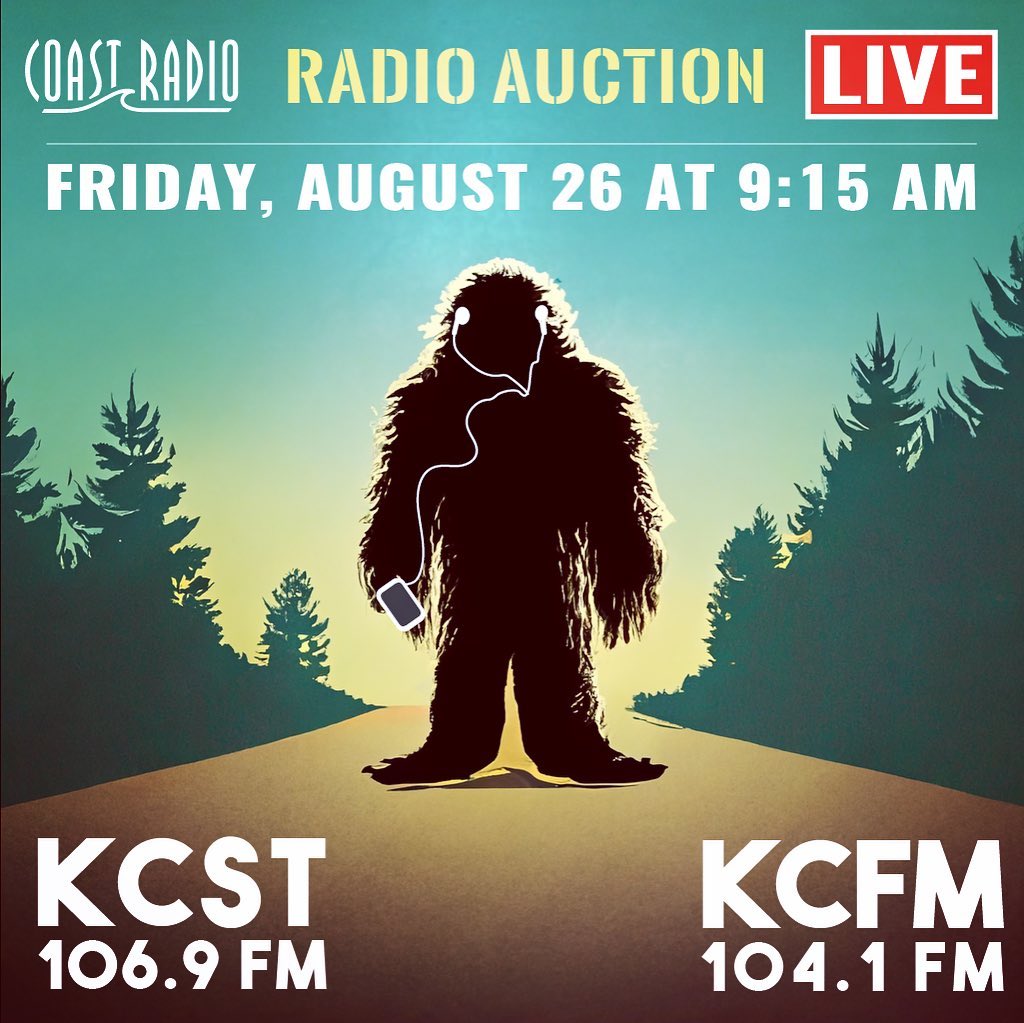 This Friday starting at 9:15 am is our summer Radio Auction. Check out KCST.com for a list of auction items.
Listen live on KCST 106.9 FM & KCFM 104.1 FM (103.1 FM in Mapleton)